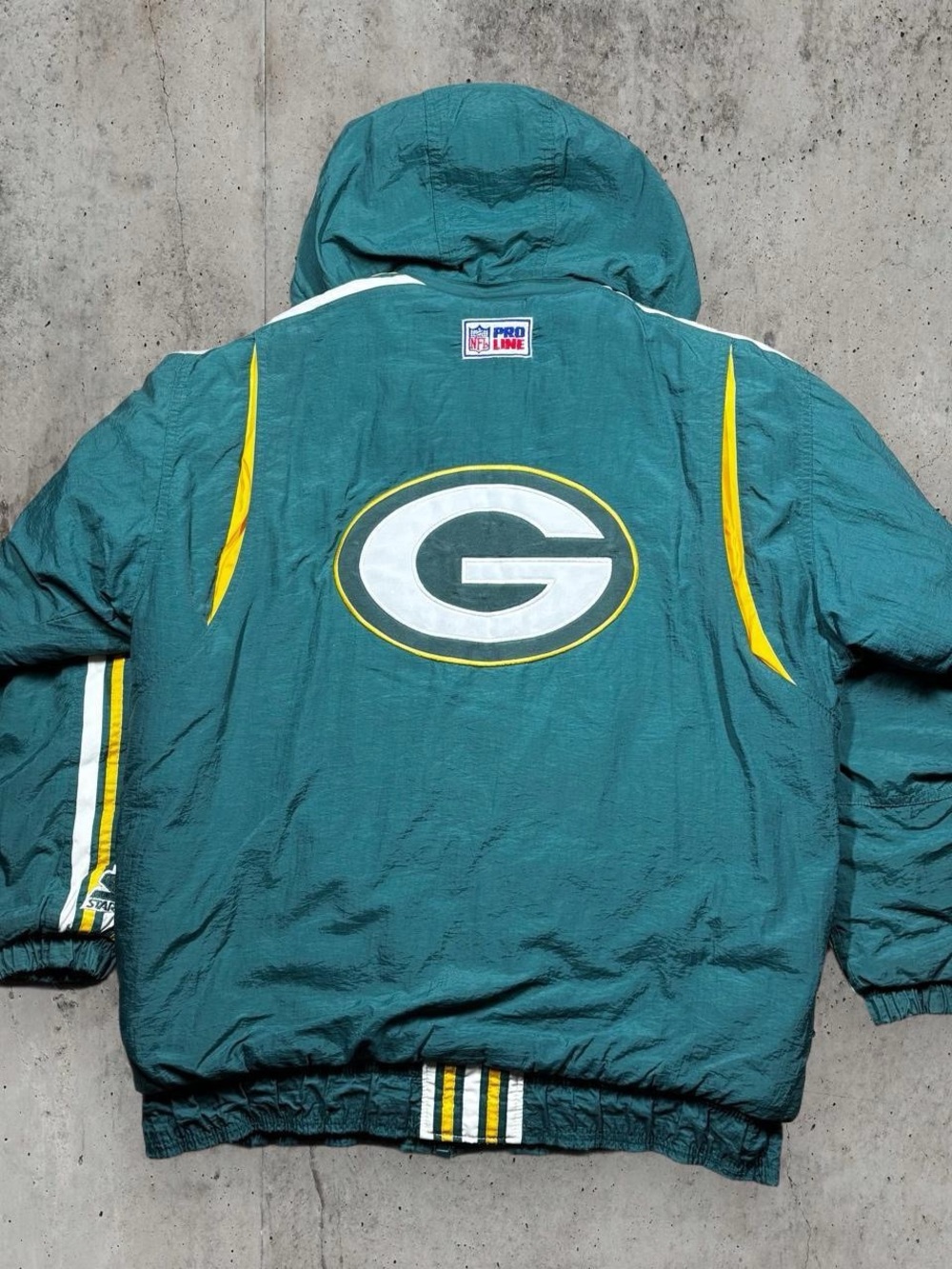 Vintage 90s Green Bay Packers Starter Pro Line Puffer Jacket Medium NFL Football